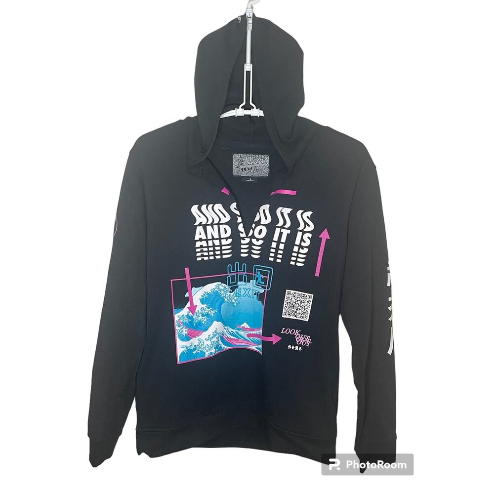 Trademark Brooklyn A Force of Nature Hoodie Graphic Pullover Men's Size L USED